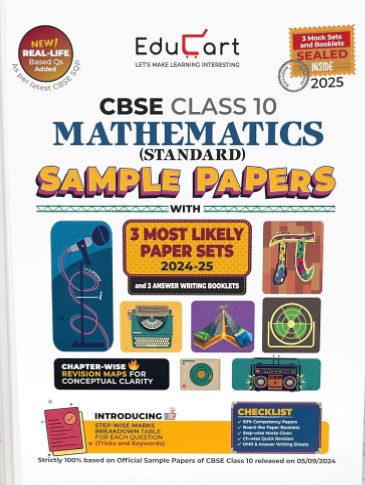 Educart CBSE Mathematics Standard Class 10 Sample Papers 2024-25 with Mock Booklets